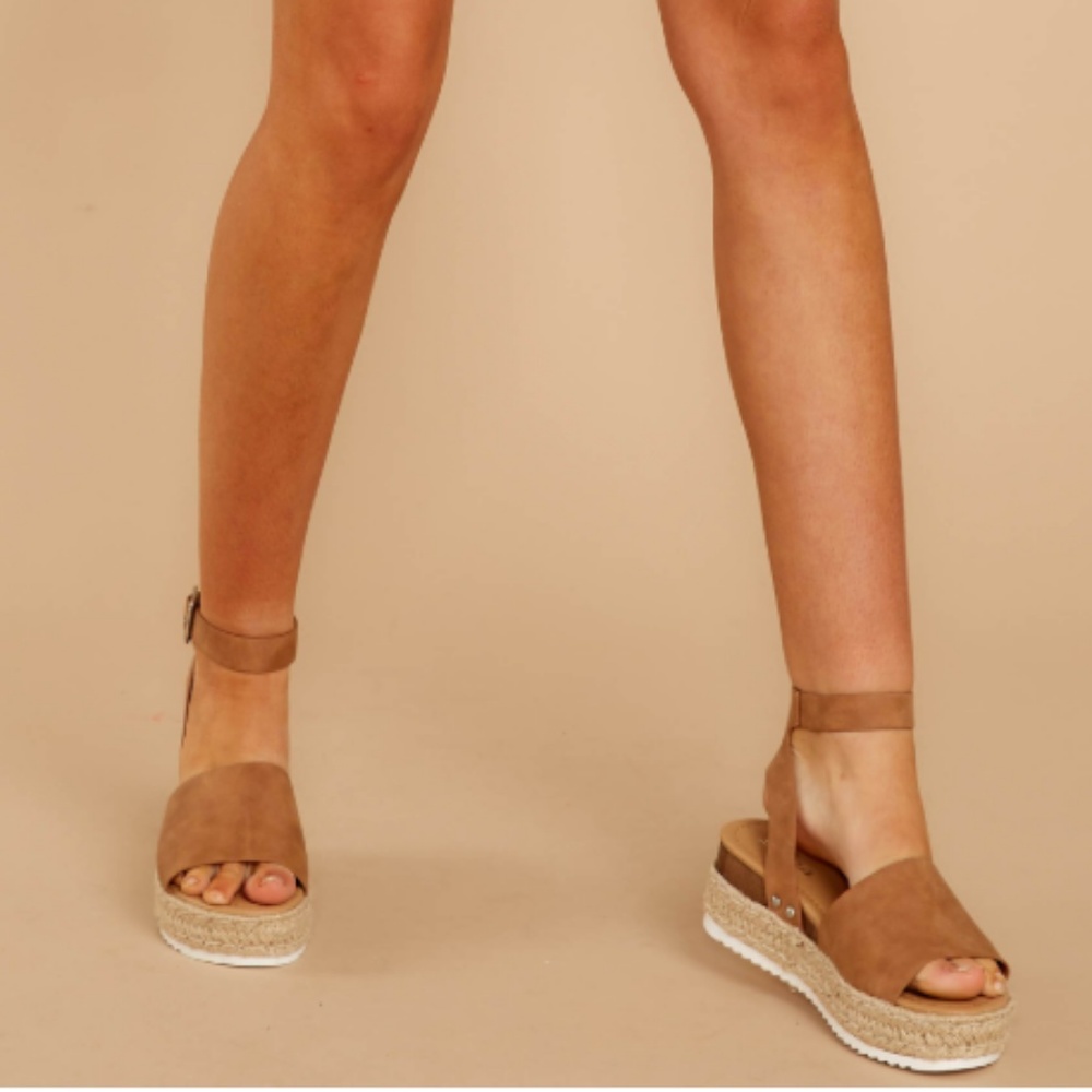 NEW Tan Platform Espadrille Sandals - Picture 4 of 4